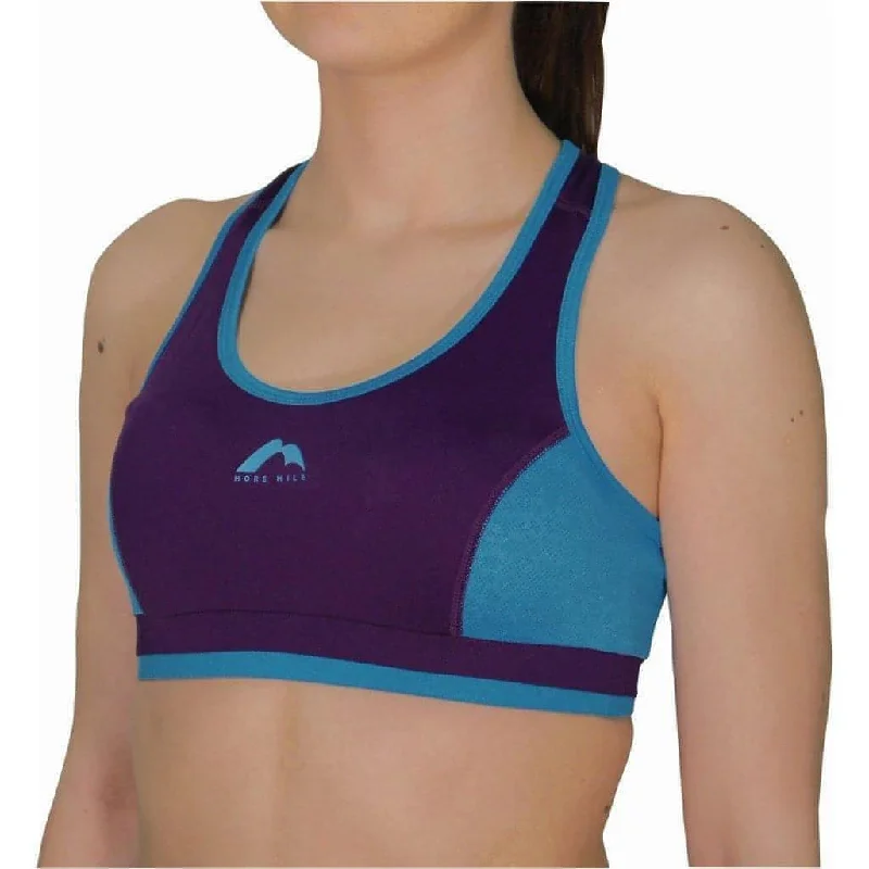 petite women sport bra with proper fitMore Mile Prime Womens Running Crop Top - Purple