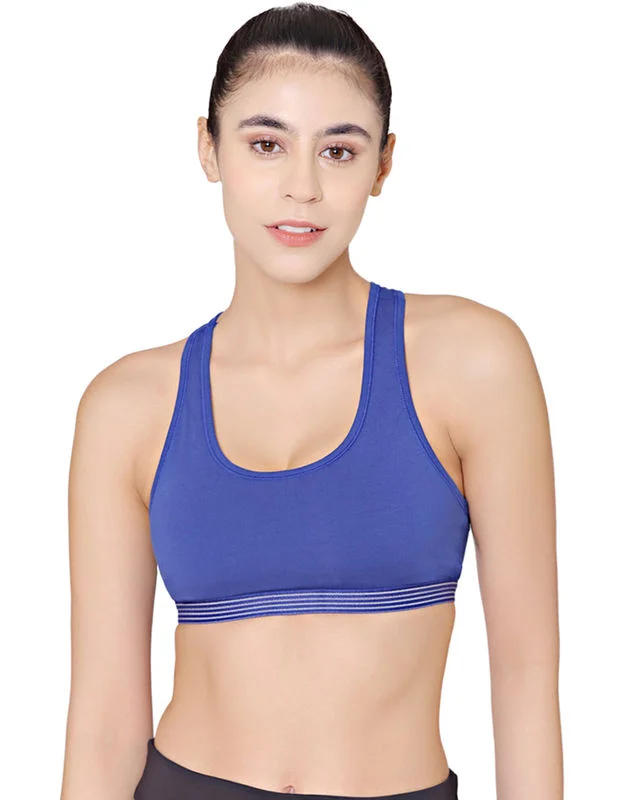 post - surgery women sport bra for support and comfortRacerback Sports Bra-1616-R.BLU