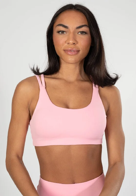 petite adjustable strap women sport braRecStretch Radiate Bra Cotton Candy