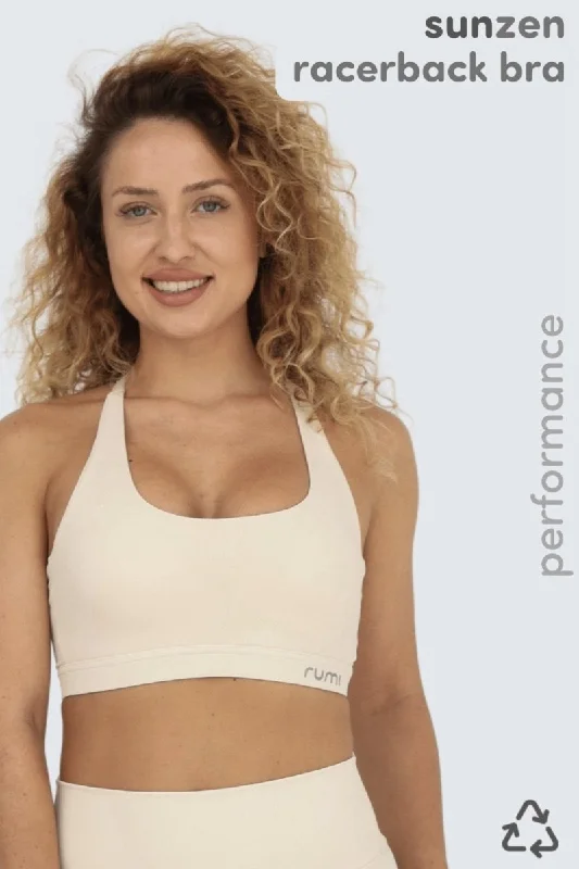 nursing women sport bra for breastfeeding easeW Sun Racer-Back Bra - Ivory