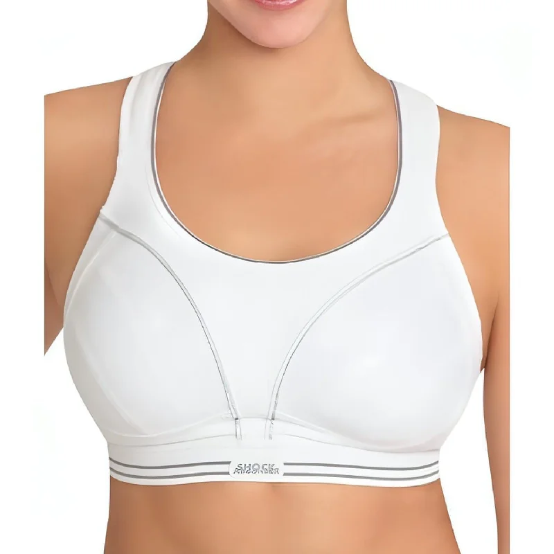 breathable women sport bra for ventilationShock Absorber Ultimate Run Womens Sports Bra - White