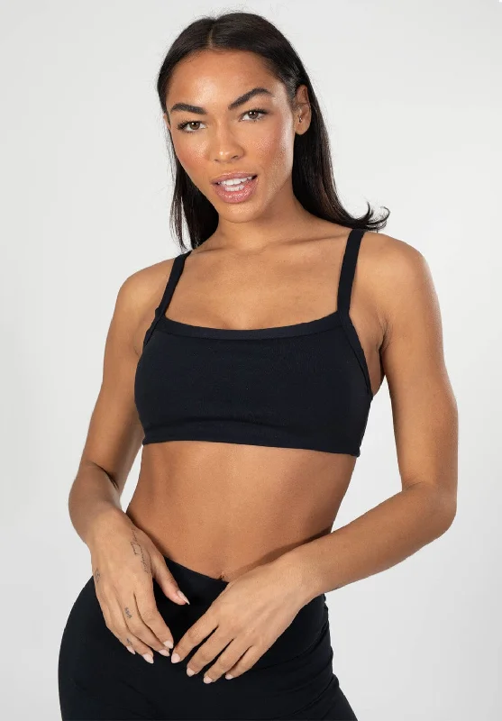 eco - friendly women sport bra made from recycled materialsUltraLux Dual Fit Bra Black