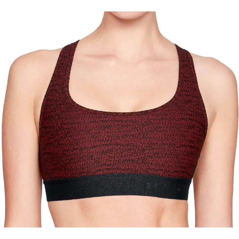 high impact convertible women sport braUnder Armour Crossback Jacquard Womens Sports Bra - Red