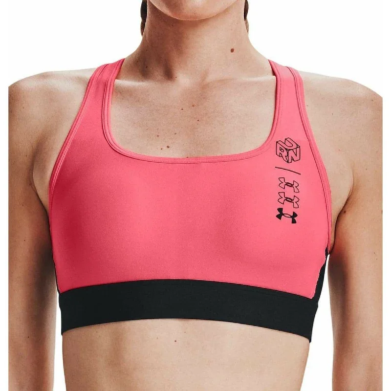 sports women sport bra for multiple activitiesUnder Armour Mid Crossback Womens Sports Bra - Pink