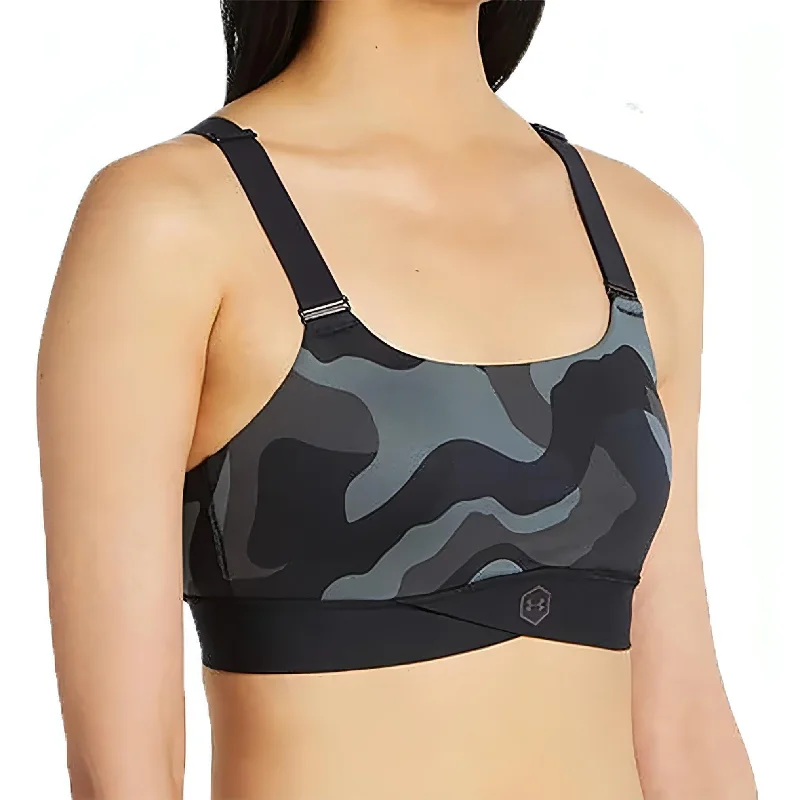 plus size wireless women sport braUnder Armour Rush Mid Camo Womens Sports Bra - Black