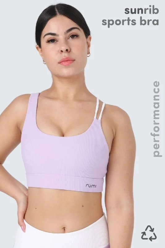 plus size low impact women sport braW SunRib Line Bra - Orchid